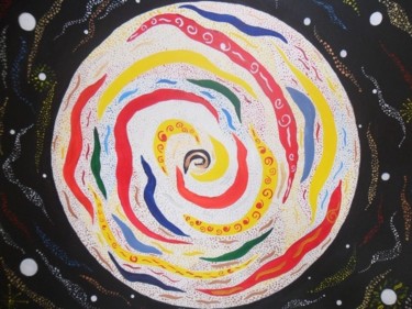 Peinture intitulée "Le galactique" par Steph, Œuvre d'art originale