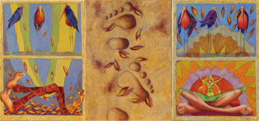 Pintura intitulada "Métaphysique de l'a…" por Christine Stéphanoff, Obras de arte originais, Acrílico