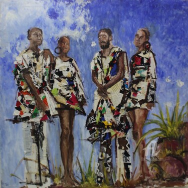 Painting titled "United States of Af…" by Stephen Aifegha, Original Artwork, Oil