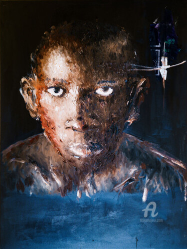 Malerei mit dem Titel "Rebirth" von Stephen Aifegha, Original-Kunstwerk, Acryl