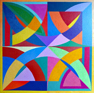 Peinture intitulée "A COMPOSITION OF SH…" par Stephen Conroy, Œuvre d'art originale, Acrylique Monté sur Châssis en bois