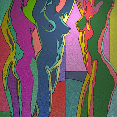 Digitale Kunst getiteld "THREE GRACES" door Stephen Conroy, Origineel Kunstwerk, 2D Digital Work
