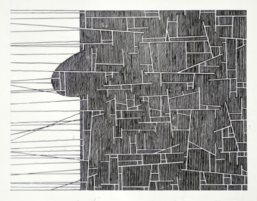 Dessin intitulée "At the edge of Byza…" par Stephen Grossman, Œuvre d'art originale, Encre