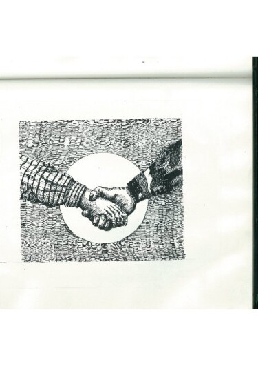 Drawing titled "The Hand Of Fellows…" by Stephen J. Vattimo, Original Artwork, Other