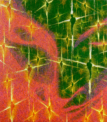 Peinture intitulée ""Cognition Nebula"" par Stephen Mauldin, Œuvre d'art originale, Acrylique