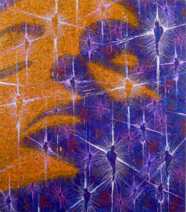 Peinture intitulée ""Volition Nebula"" par Stephen Mauldin, Œuvre d'art originale, Acrylique