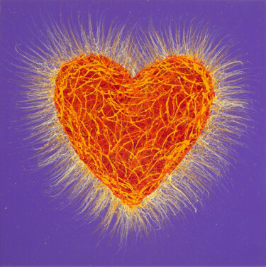 Painting titled ""Sacred Heart"" by Stephen Mauldin, Original Artwork, Acrylic
