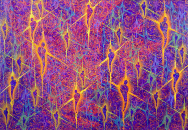 Malarstwo zatytułowany „"String Theory: Smo…” autorstwa Stephen Mauldin, Oryginalna praca, Akryl