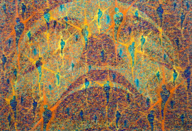 Malarstwo zatytułowany „"String Theory 1.31…” autorstwa Stephen Mauldin, Oryginalna praca, Akryl
