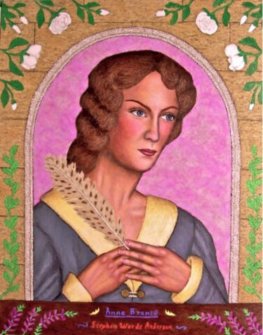 Peinture intitulée "Anne Bronte" par Stephen Warde Anderson, Œuvre d'art originale, Acrylique Monté sur Autre panneau rigide