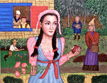 Peinture intitulée "Snow White" par Stephen Warde Anderson, Œuvre d'art originale, Acrylique Monté sur Autre panneau rigide