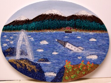 제목이 "Arctic Geyser"인 미술작품 Stephen Warde Anderson로, 원작, 아크릴