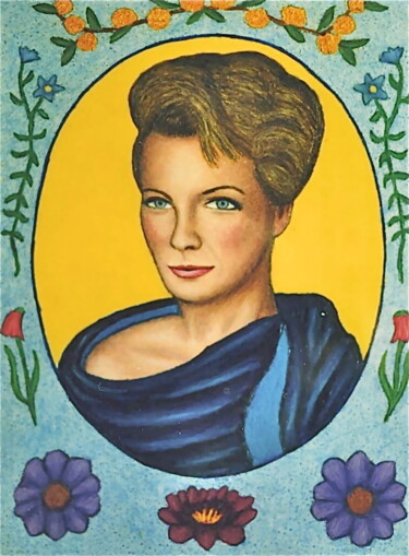 Painting titled "Joan Tetzel" by Stephen Warde Anderson, Original Artwork, Oil Mounted on Wood Panel