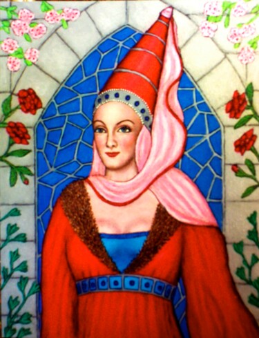 Peinture intitulée "Lady Malvina" par Stephen Warde Anderson, Œuvre d'art originale, Acrylique Monté sur Panneau de bois