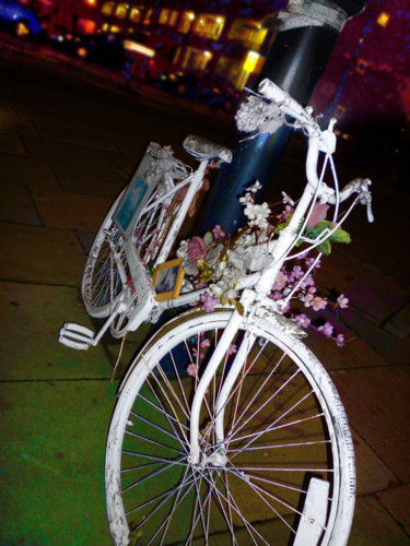 Digital Arts titled "Ghost Bike, Hackney" by Stephen Jackson, Original Artwork, Photo Montage