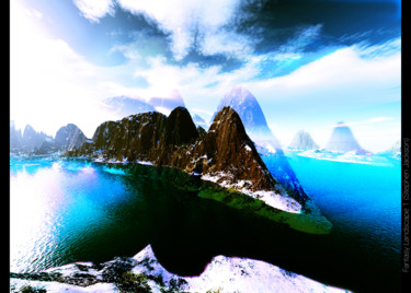 Fractals: Fantasy Landscape Arts numériques intitulée "Fractals: Fantasy L…" par Stephen Jackson, Œuvre d'art originale, Travail numérique 2D