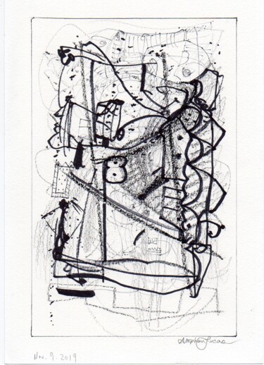Dibujo titulada "Untitled No.6" por Stephen Lucas, Obra de arte original, Tinta
