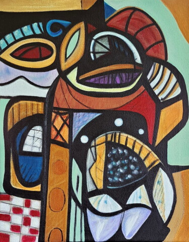 Pintura titulada "LA COCINA" por Stephen Lucas, Obra de arte original, Acrílico Montado en Bastidor de camilla de madera