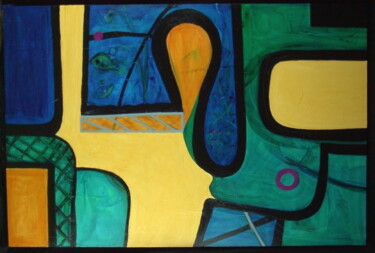 Malerei mit dem Titel "Living in the Moment" von Stephen Lucas, Original-Kunstwerk, Acryl