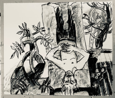No. 4 Dessin intitulée "No. 4" par Stephen West, Œuvre d'art originale, Fusain
