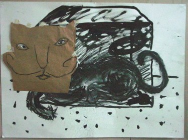 Drawing titled "Cat as Cat" by Stephen West, Original Artwork, Other