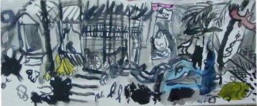 Painting titled "Mumbai" by Stephen West, Original Artwork, Other