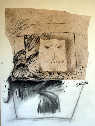 Drawing titled "Cat as Cat 5" by Stephen West, Original Artwork, Other