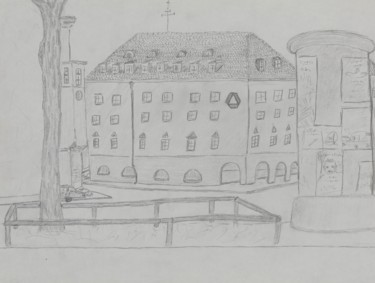 Klassenfahrt Malerei mit dem Titel "Klassenfahrt" von Karin Sternberg, Original-Kunstwerk, Bleistift