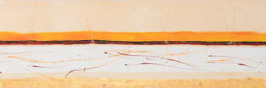 Schlafzimmer 7 / 11 Beige Braun trifft Rot Rechts Malerei mit dem Titel "Schlafzimmer 7 / 11…" von Karin Sternberg, Original-Kunstwerk, Acryl