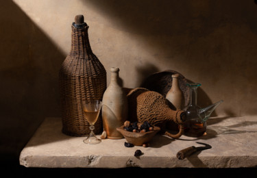 Photographie intitulée "Le chai automnal" par Steve Drevet, Œuvre d'art originale, Photographie numérique