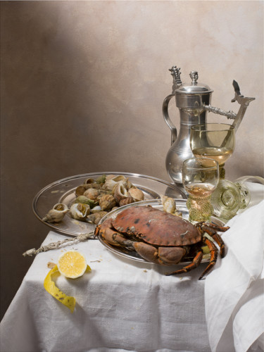 Fotografía titulada "La table au crabe -…" por Steve Drevet, Obra de arte original, Fotografía digital
