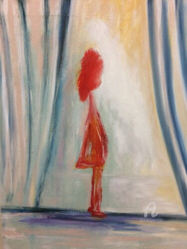 Painting titled "sTAGE fRIGHT" by Steve Phillips, Original Artwork, Oil