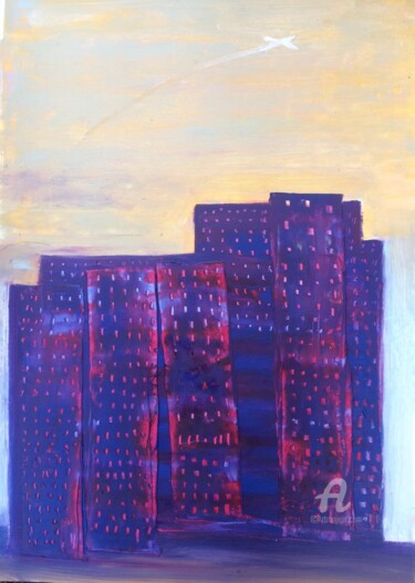 Pittura intitolato "Early Morning Sky" da Steve Phillips, Opera d'arte originale, Olio