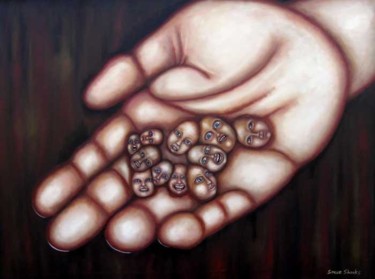 Pintura titulada "humanbeansmain6.jpg" por Steve Shanks, Obra de arte original