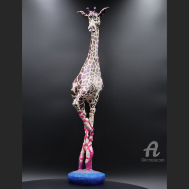 Sculptuur getiteld "Prima Girafferina b…" door Steve Smeltzer, Origineel Kunstwerk, Gietwerk