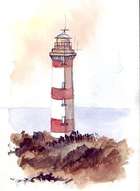 Painting titled "le phare" by Quesnel Steve, Original Artwork