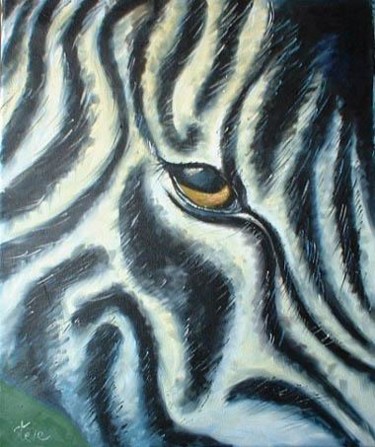 Painting titled "le zebre" by Quesnel Steve, Original Artwork