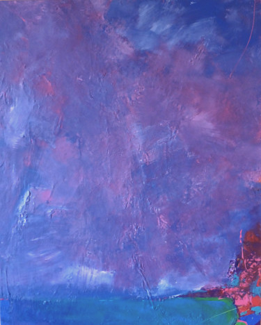 Peinture intitulée "(Orage sur le Levan…" par Steve Beck, Œuvre d'art originale