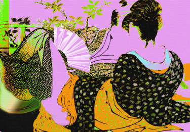 Digital Arts titled "Japanese Art Haïku…" by Steve Doan, Original Artwork, Digital Painting