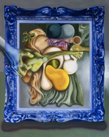 Painting titled "Framed as it is" by Steves Bouvier, Original Artwork, Oil