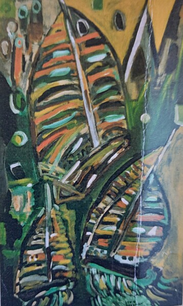 Peinture intitulée "Bateau africain" par Steve Soobben, Œuvre d'art originale, Huile