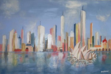 Pittura intitolato "Sydney bay" da Steve Soobben, Opera d'arte originale