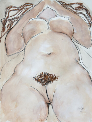 Zeichnungen mit dem Titel "Anonyme III" von Stewart Fletcher, Original-Kunstwerk, Pastell