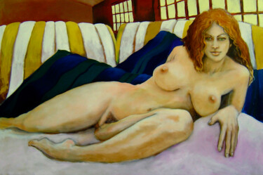Pintura titulada "Grand Nu" por Stewart Fletcher, Obra de arte original, Oleo