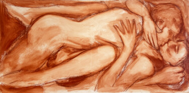 Pittura intitolato "Les amoureux" da Stewart Fletcher, Opera d'arte originale, Pastello
