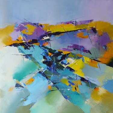 Schilderij getiteld "Abstract perspectiv…" door Stewart Phillips, Origineel Kunstwerk, Olie