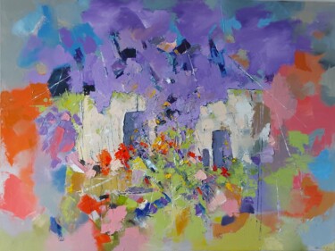 Painting titled "Abstract ruin 2" by Stewart Phillips, Original Artwork, Oil