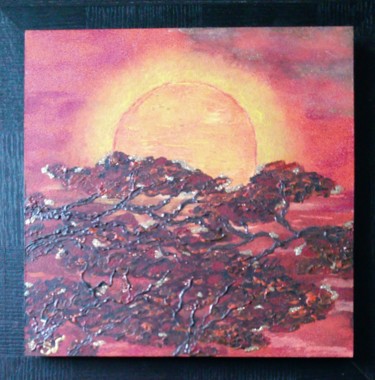 Peinture intitulée "Soleil africain" par Sandra Thomas, Œuvre d'art originale, Acrylique