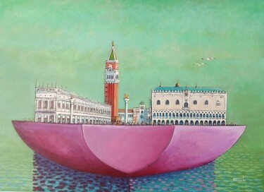 Ζωγραφική με τίτλο "Venezia viaggio nel…" από Sticchinain, Αυθεντικά έργα τέχνης, Ακρυλικό