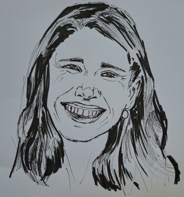 Drawing titled "JOY" by Stina Lundberg, Original Artwork, Marker